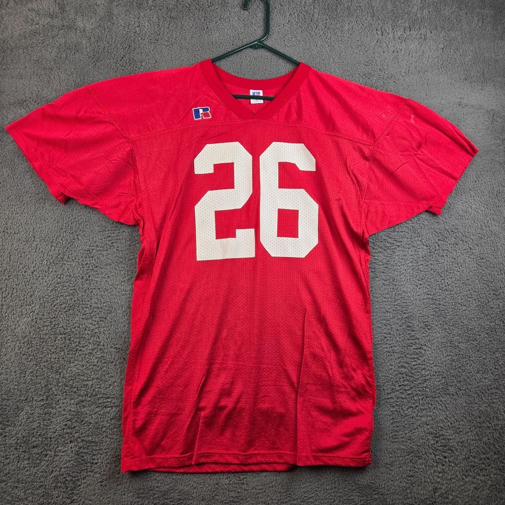 Vintage Russell Athletic Football Jersey Men's Extra Large Practice 80s 90s Red